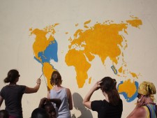 Malen der Weltkarte 2010
